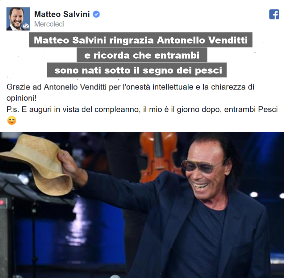 Screenshot 2019-03-08 Matteo Salvini ringrazia Antonello Venditti e ricorda che entrambi sono nati sotto il segno dei pesci