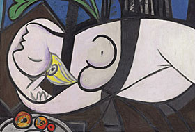 Picasso: nudo, foglie secche e busto